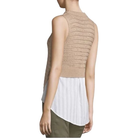 Veronica Beard Brown and Cream Knit Blouse - Picture 12 of 14